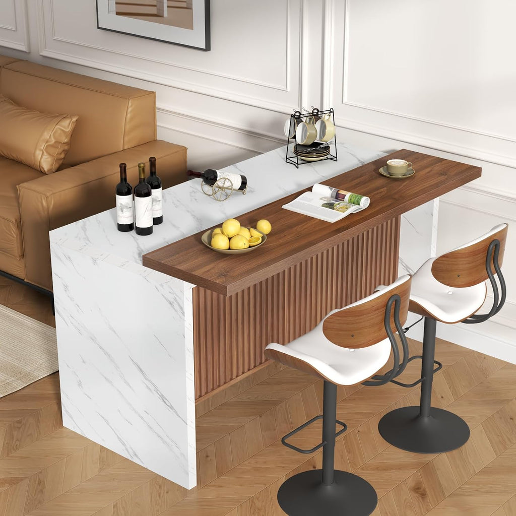 63-inch island bar table beside a sofa