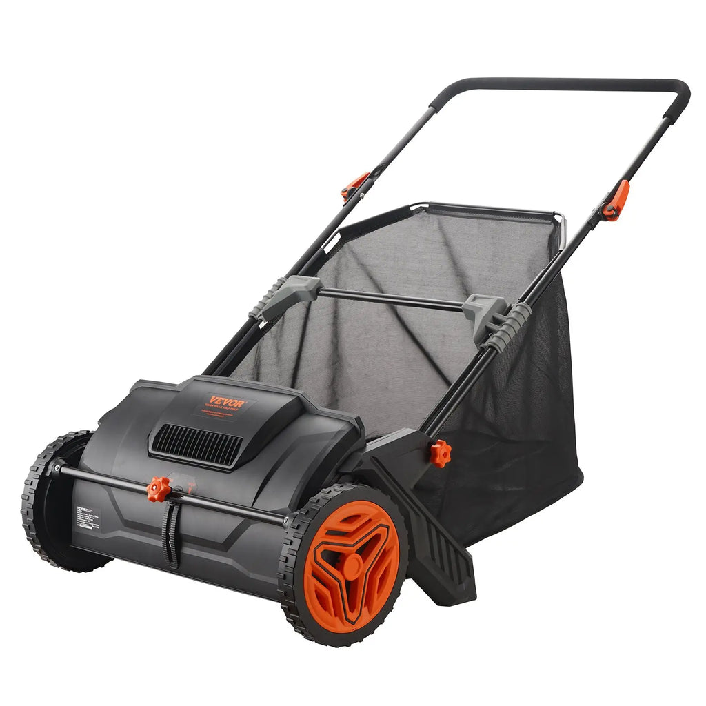 21-inch hand-push lawn sweeper with collection bag